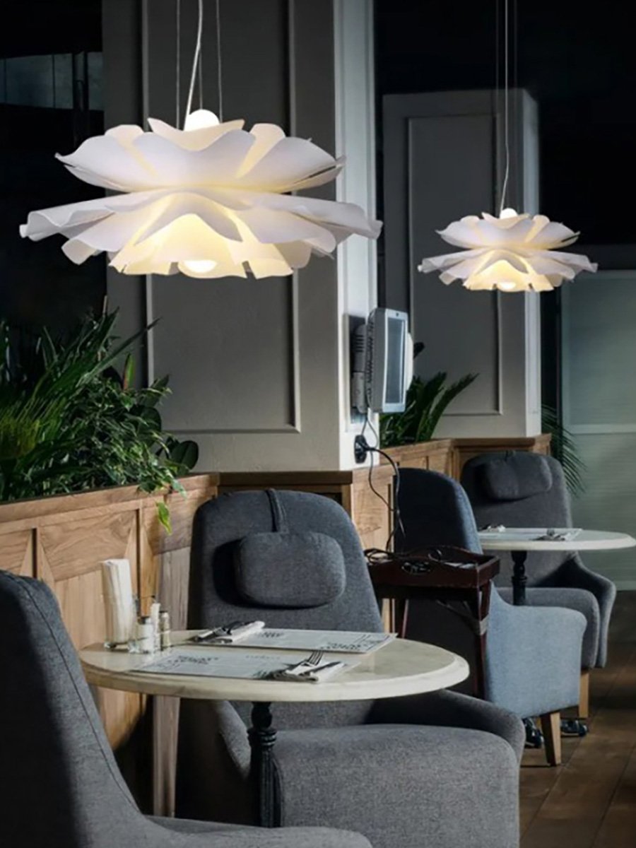 Scandinavian Circular Petal Pendant Light with LED