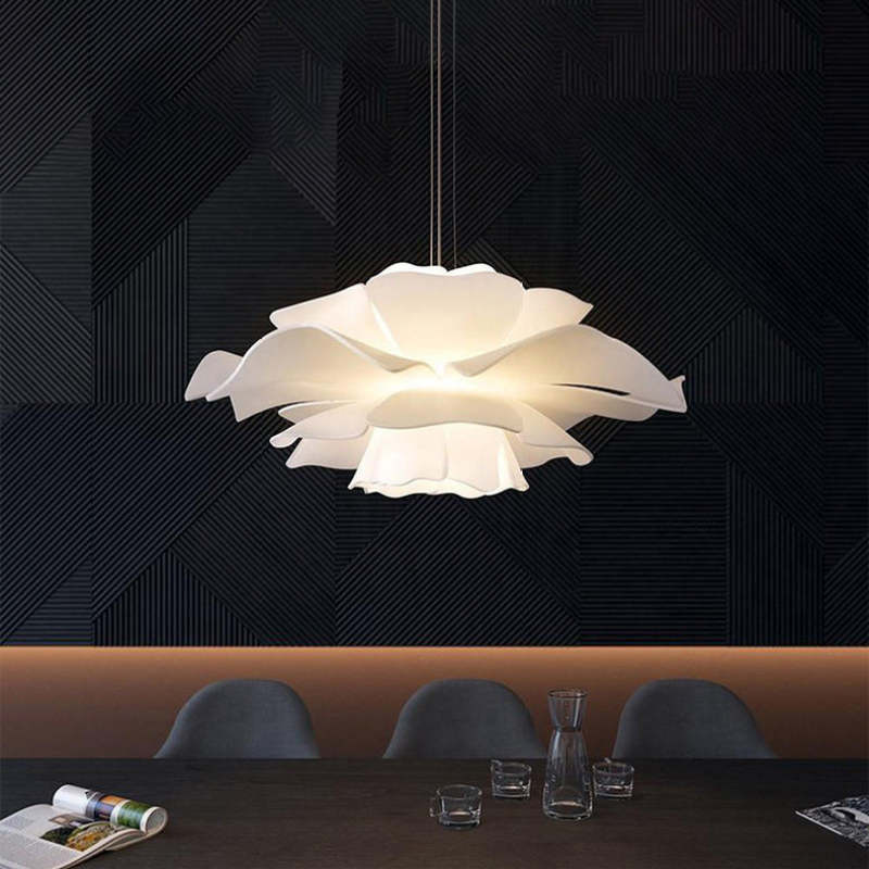 Scandinavian Circular Petal Pendant Light with LED