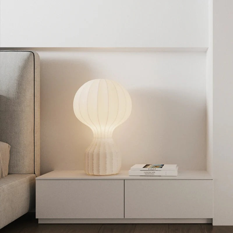 Minimalist Spherical-to-Cylindrical Table Lamp