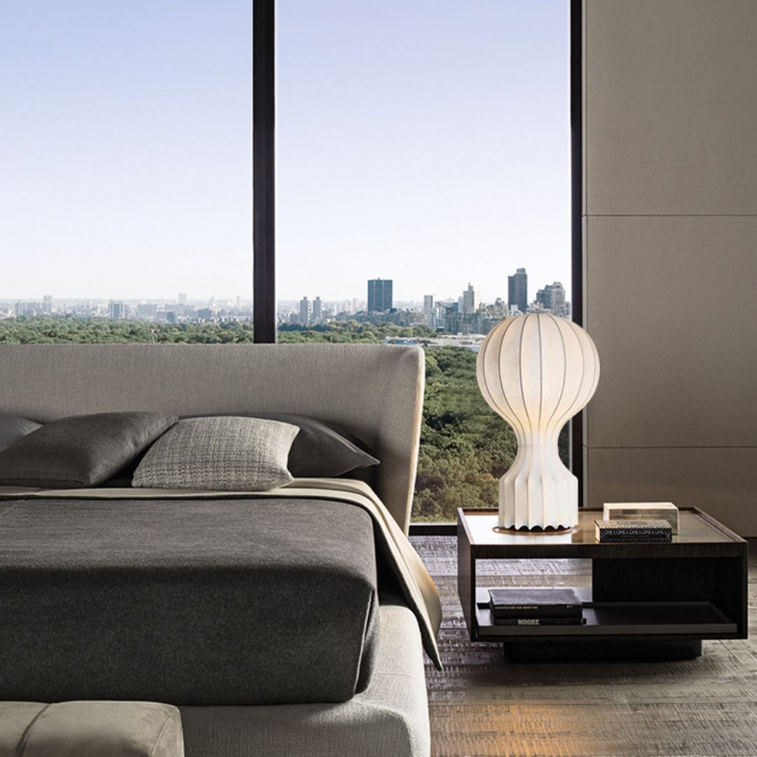 Minimalist Spherical-to-Cylindrical Table Lamp