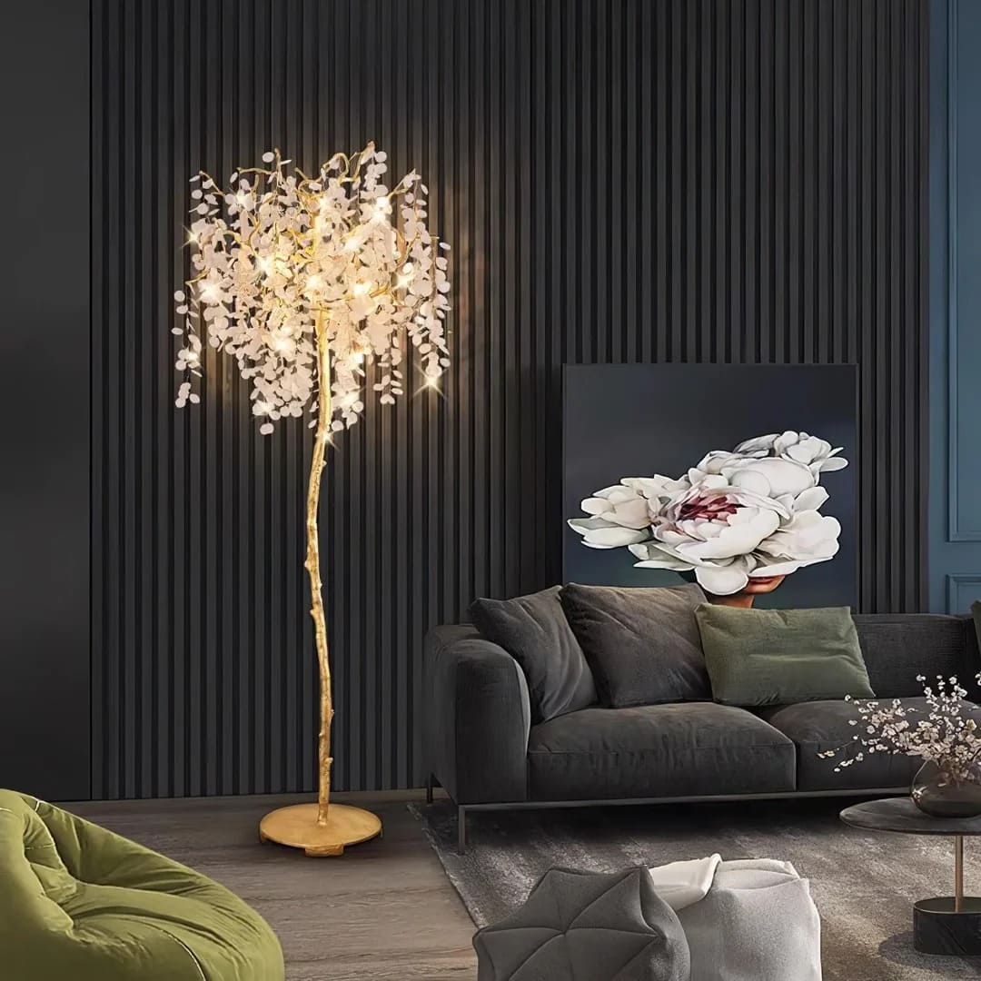 Organic Floor Lamp – Tree Branch Illumination