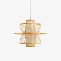 Japandi-Style Tapered Semi-Circular Pendant Light