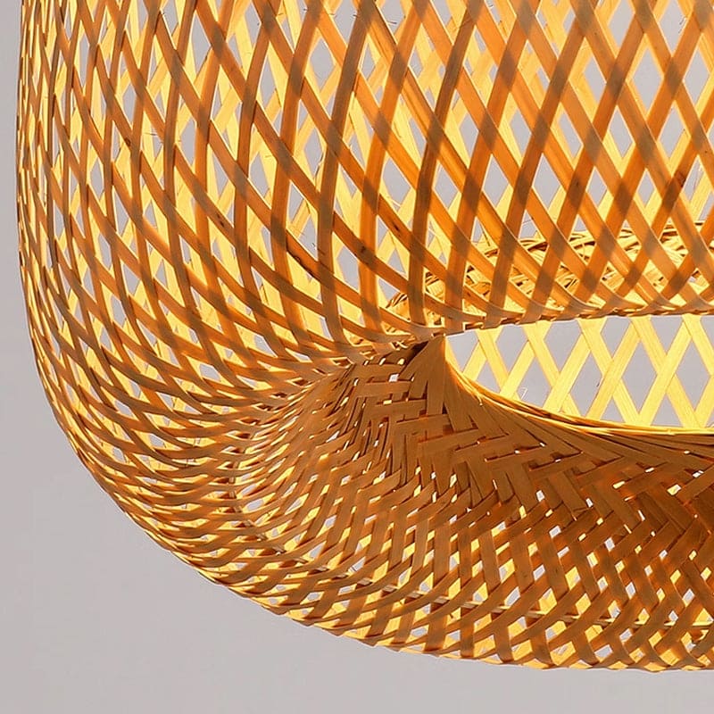 Japandi Interwoven Dome Pendant Light Design