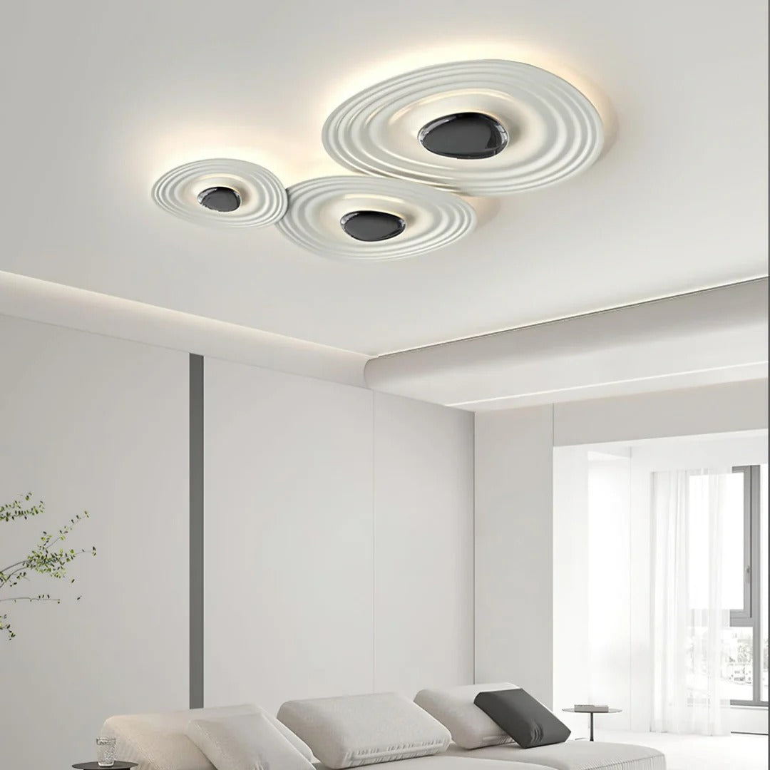 Flush Mount LED Light featuring Concentric Waves
