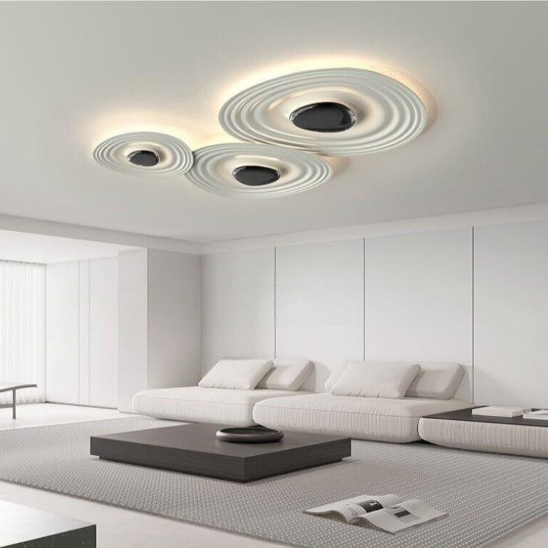 Flush Mount LED Light featuring Concentric Waves