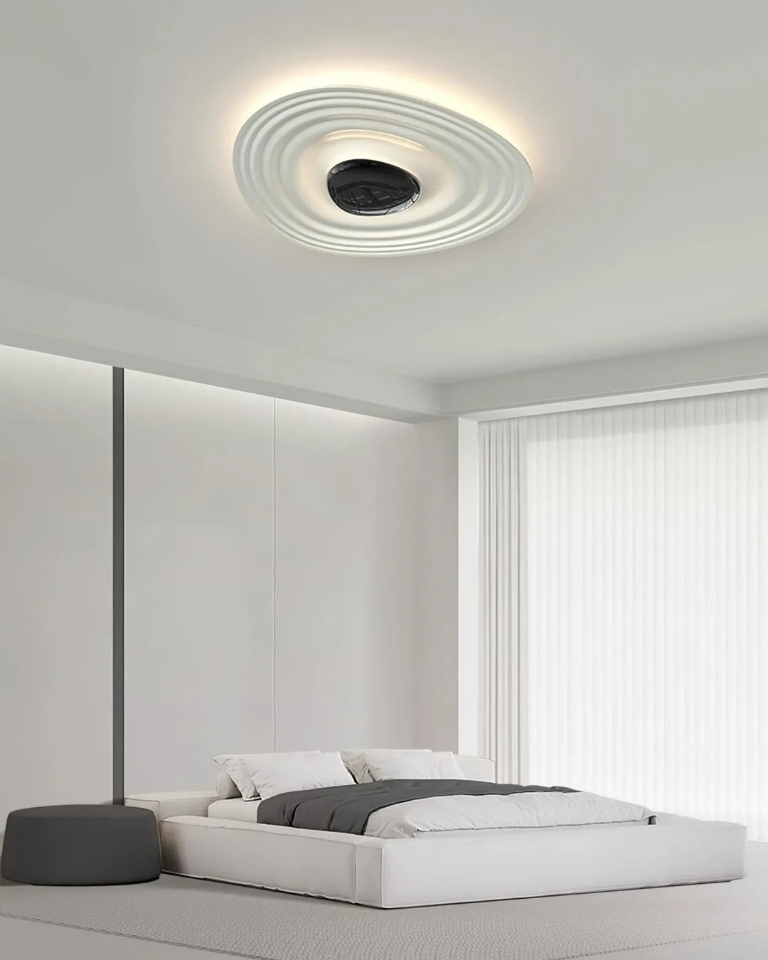 Flush Mount LED Light featuring Concentric Waves