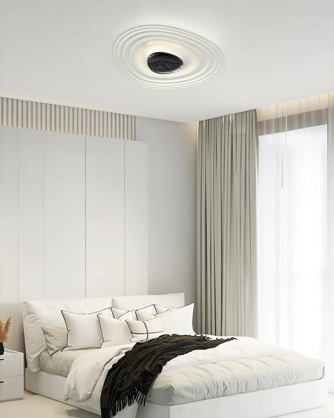 Flush Mount LED Light featuring Concentric Waves
