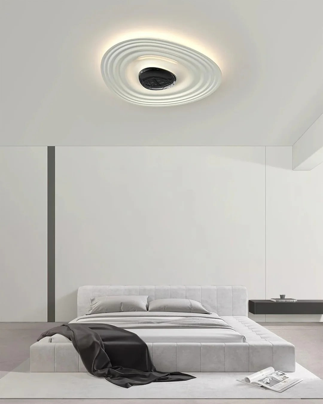 Flush Mount LED Light featuring Concentric Waves