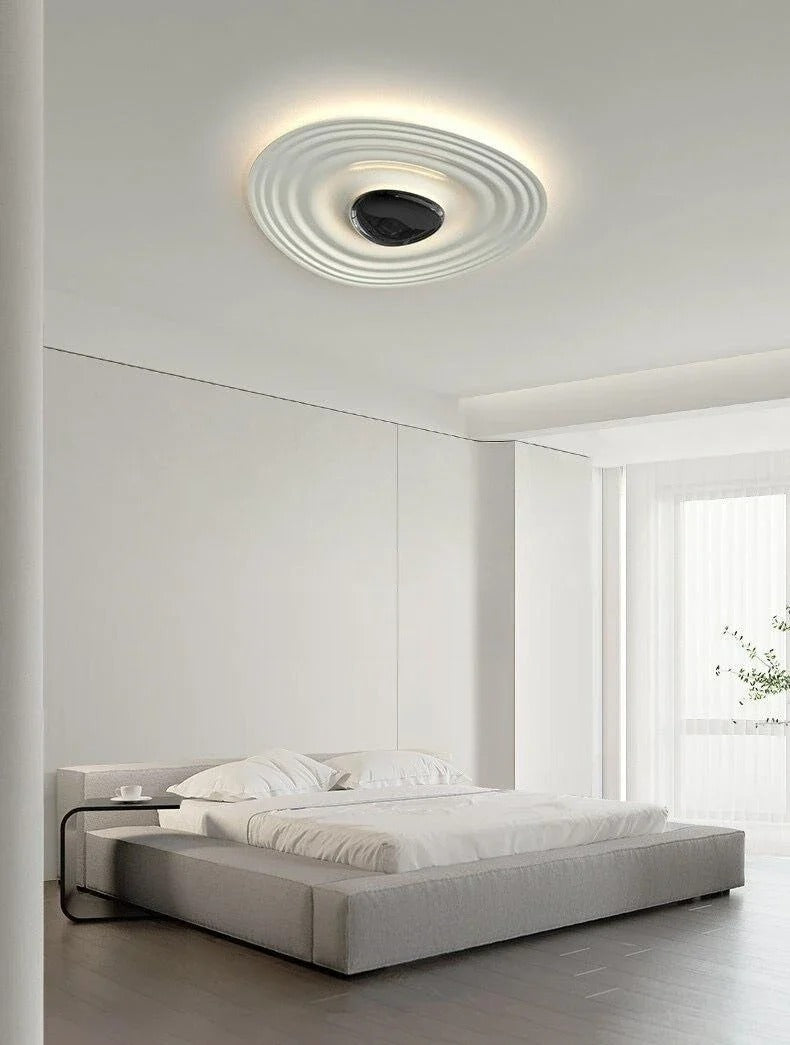 Flush Mount LED Light featuring Concentric Waves