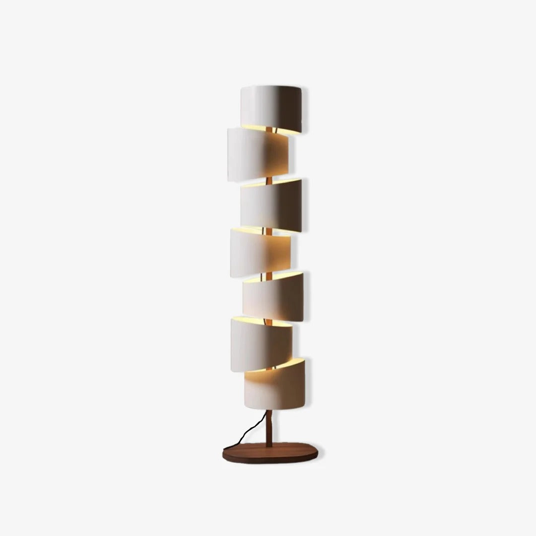 Minimalist Floor Lamp with Cascading Cylinders