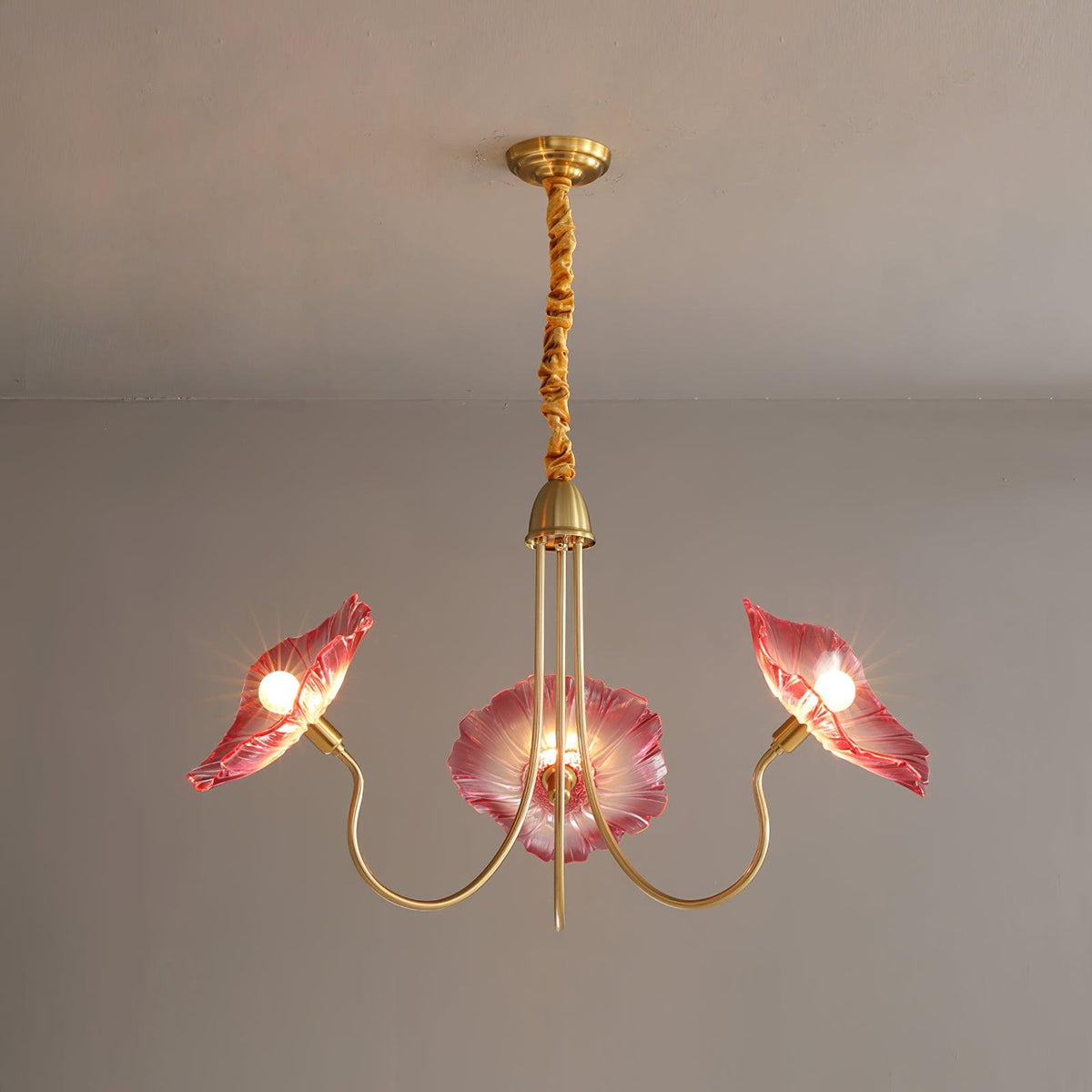 Art Deco Chandelier & Vintage Leaf Shade Design