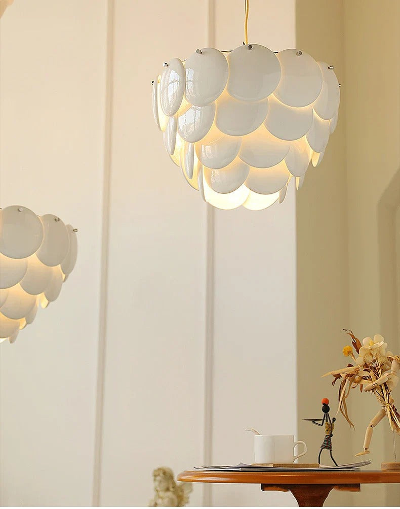 Luxurious Ceramic Round Layered Chandelier