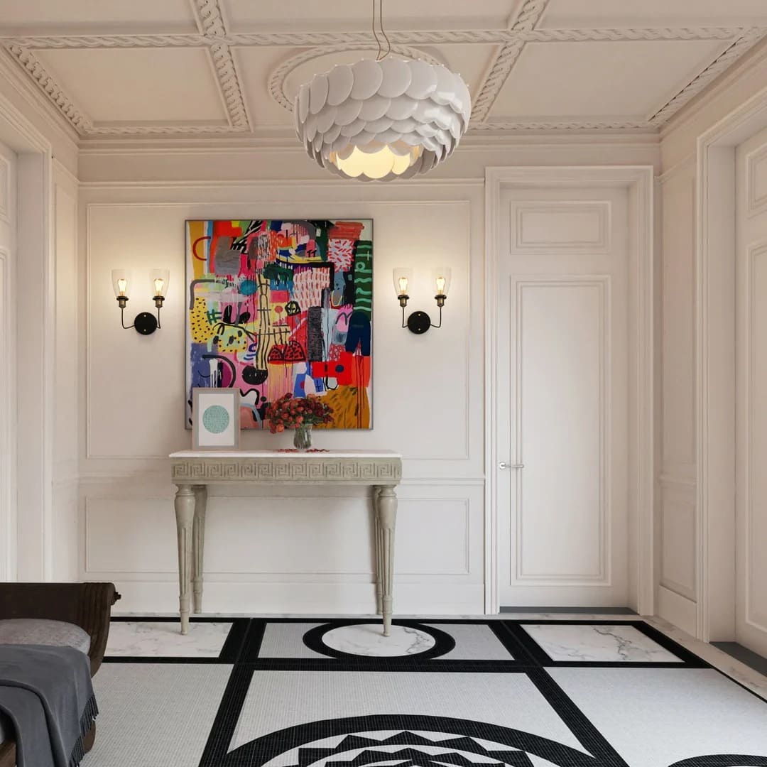 Luxurious Ceramic Round Layered Chandelier