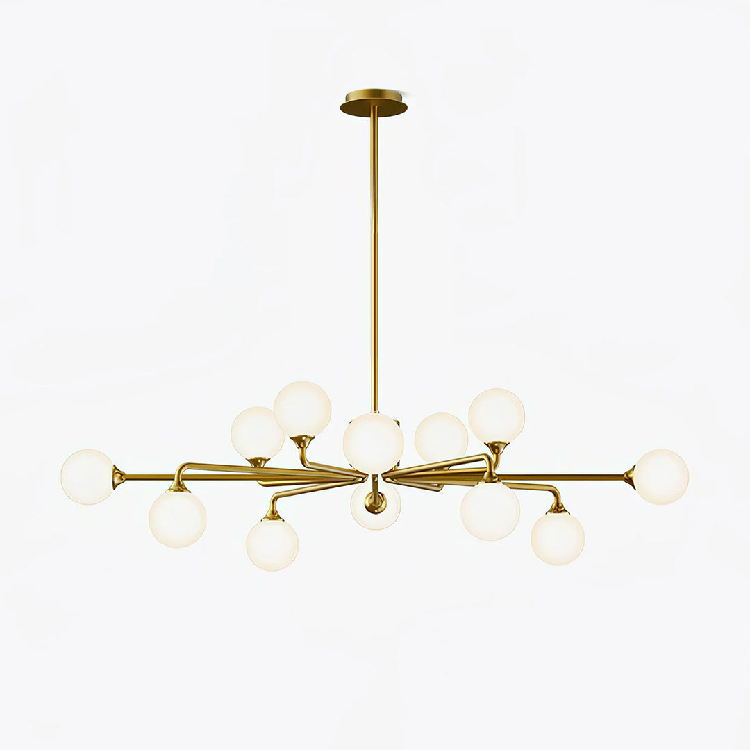 Elegant Multi-Arm Chandelier with Opal Shades