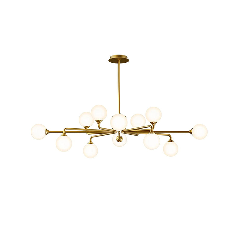 Elegant Multi-Arm Chandelier with Opal Shades