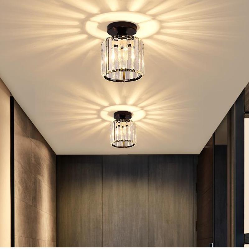 Art Deco Vertical Striped Semi-Flush Mount Light