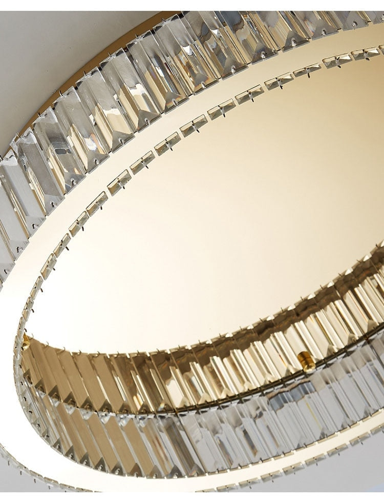 Modern Vertical-Accented Ring Flush Mount LED Light
