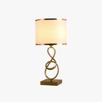 Art Deco Floor/Table Lamp with Interwoven-Ring Base
