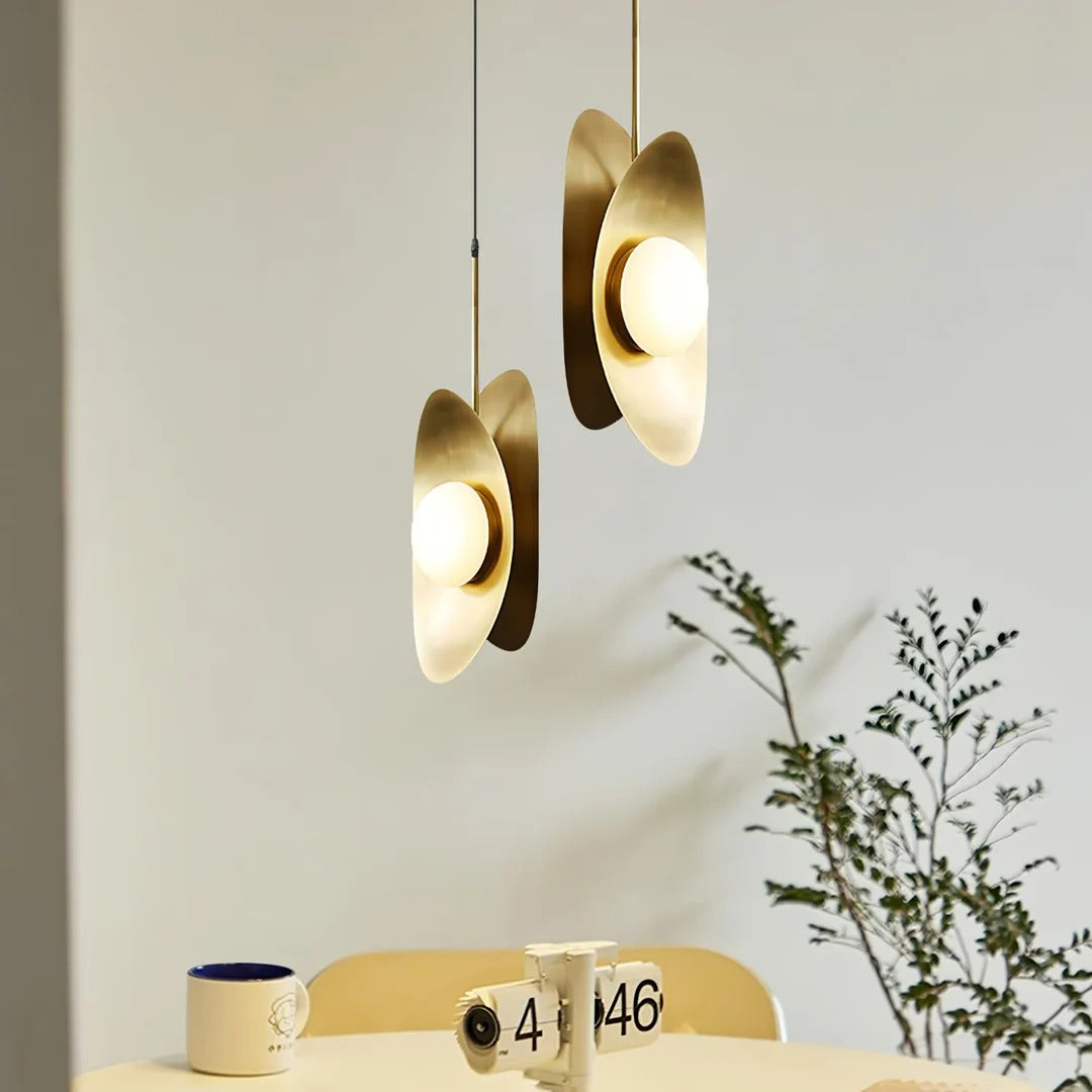 Modern Dual-Curved Multi-Layered Pendant Light Fixture