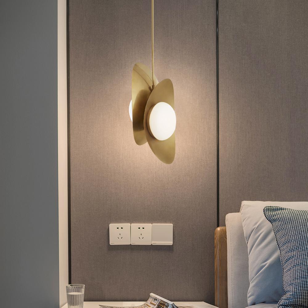 Modern Dual-Curved Multi-Layered Pendant Light Fixture