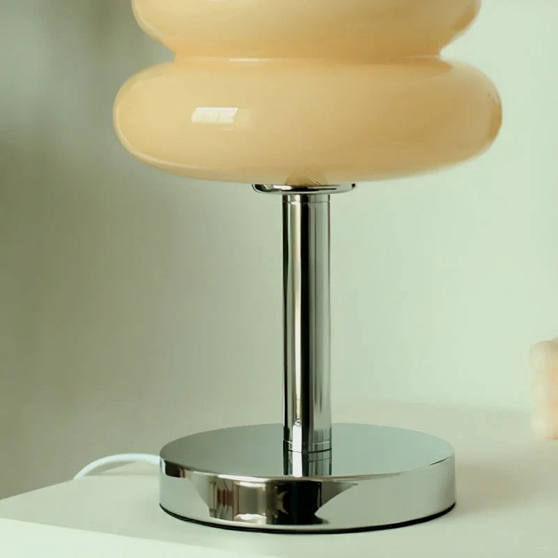 Mid-Century Table Lamp – Double Curved Lampshade