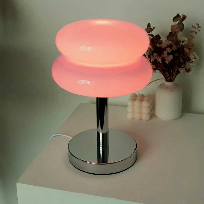 Mid-Century Table Lamp – Double Curved Lampshade