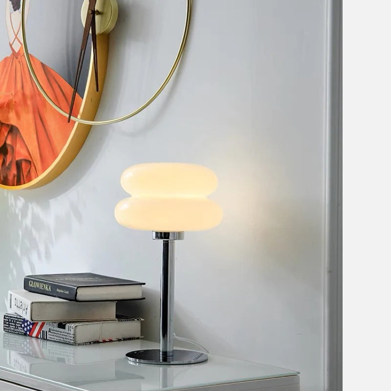 Mid-Century Table Lamp – Double Curved Lampshade