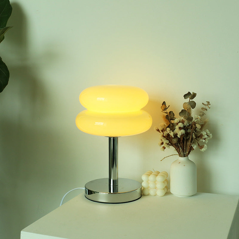 Mid-Century Table Lamp – Double Curved Lampshade