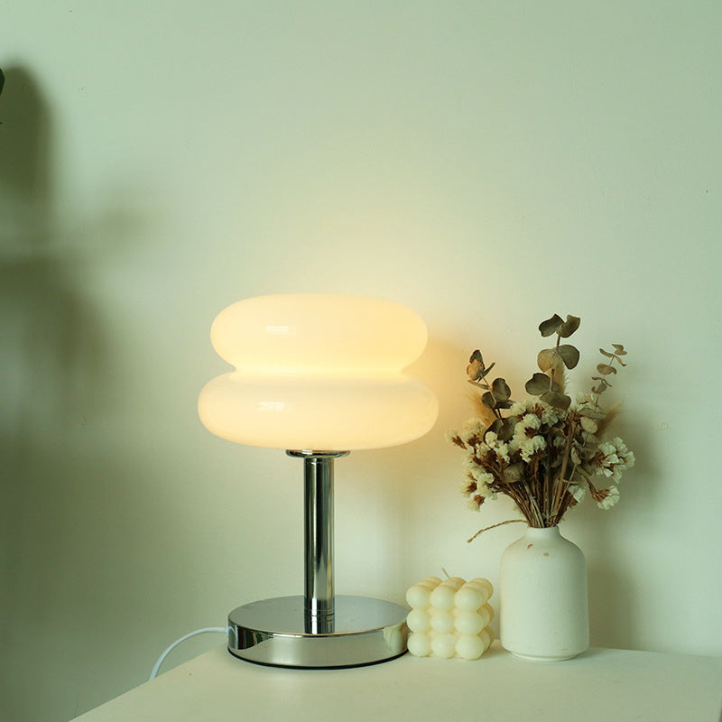 Mid-Century Table Lamp – Double Curved Lampshade