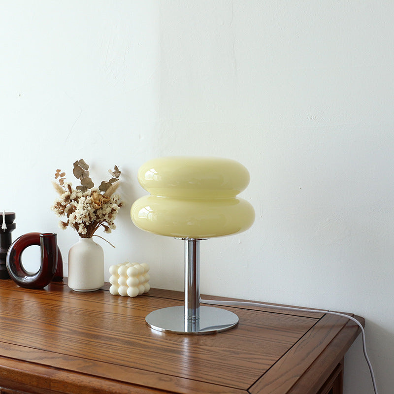 Mid-Century Table Lamp – Double Curved Lampshade