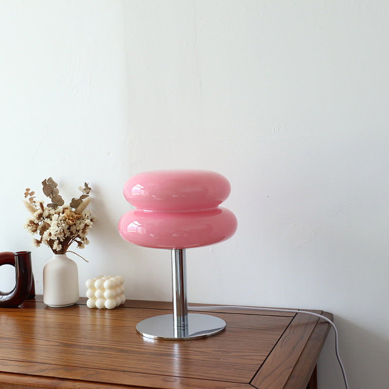Mid-Century Table Lamp – Double Curved Lampshade