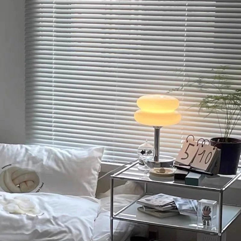 Mid-Century Table Lamp – Double Curved Lampshade
