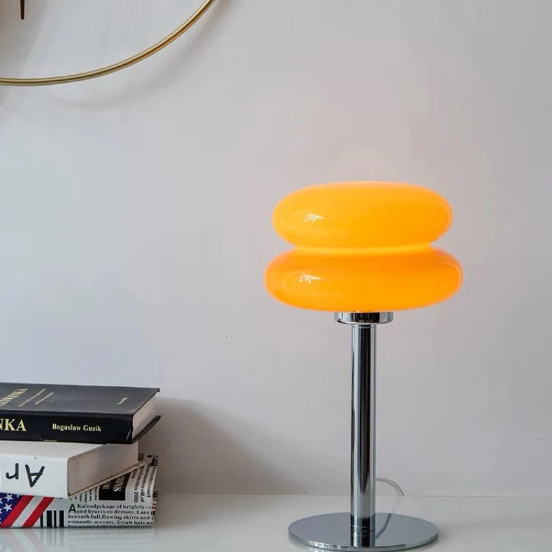 Mid-Century Table Lamp – Double Curved Lampshade