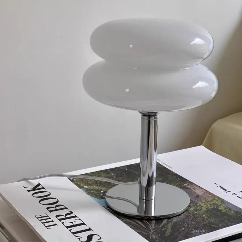 Mid-Century Table Lamp – Double Curved Lampshade