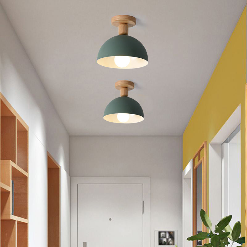 Minimalist Semi-Recessed Dome Semi-Flush Mount Light