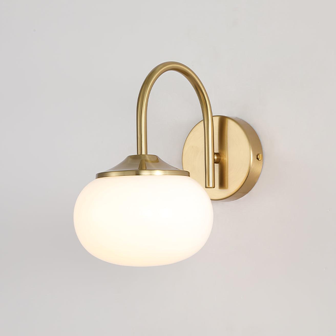 Art Deco Wall Sconce – Curved Spherical Design