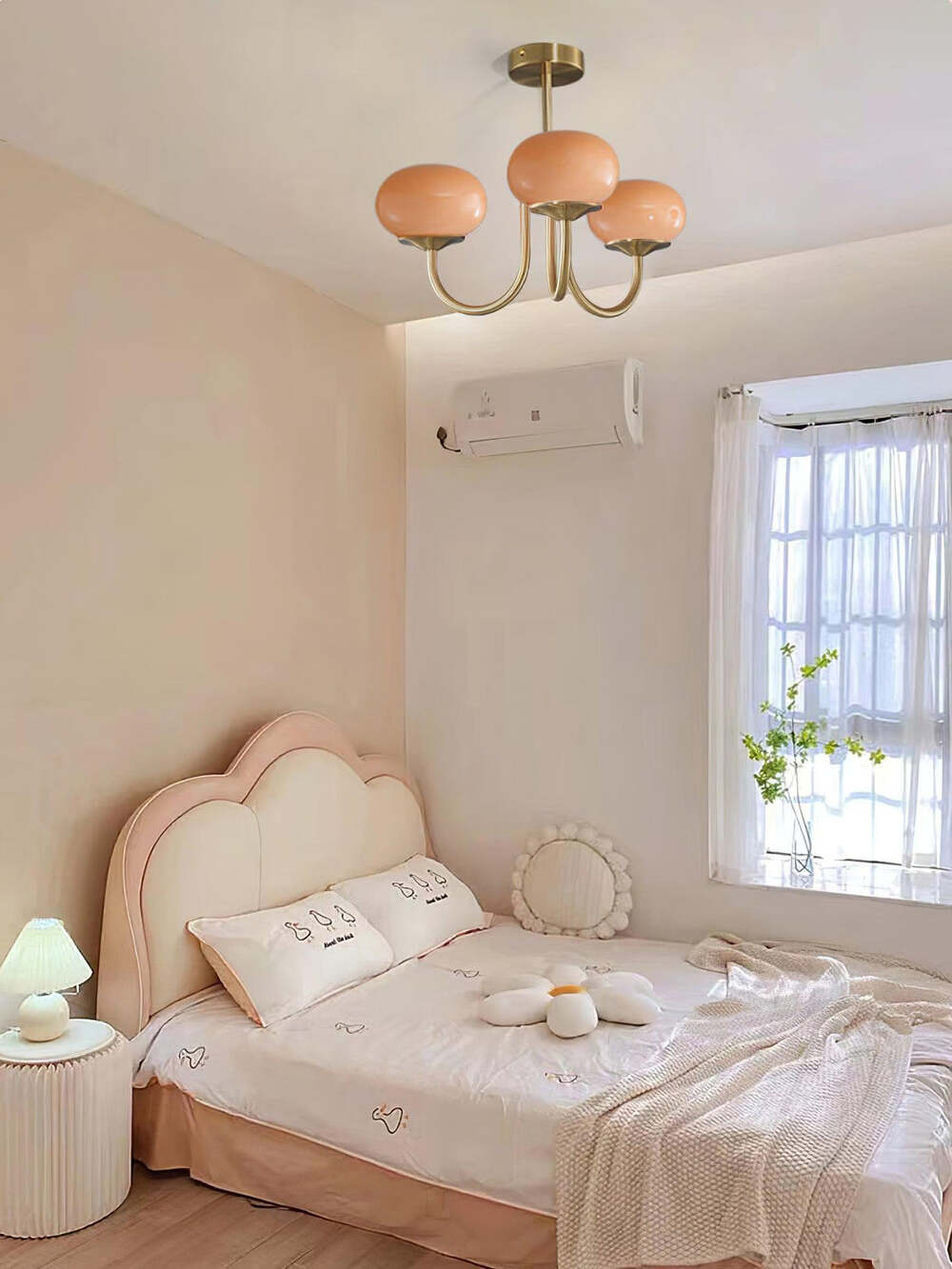 Art Deco Chandelier with Spherical Lampshades
