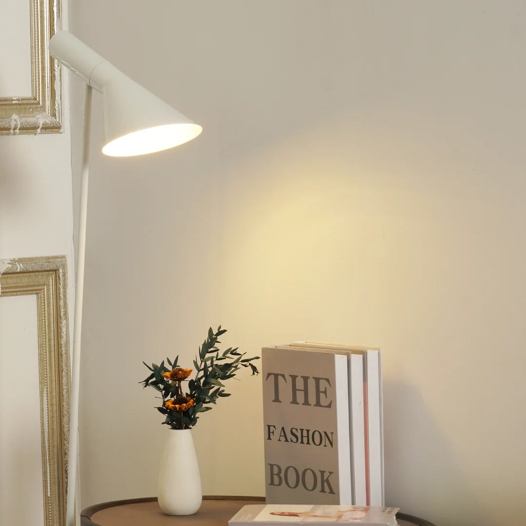 Minimalist Floor Lamp with a Conical Lampshade