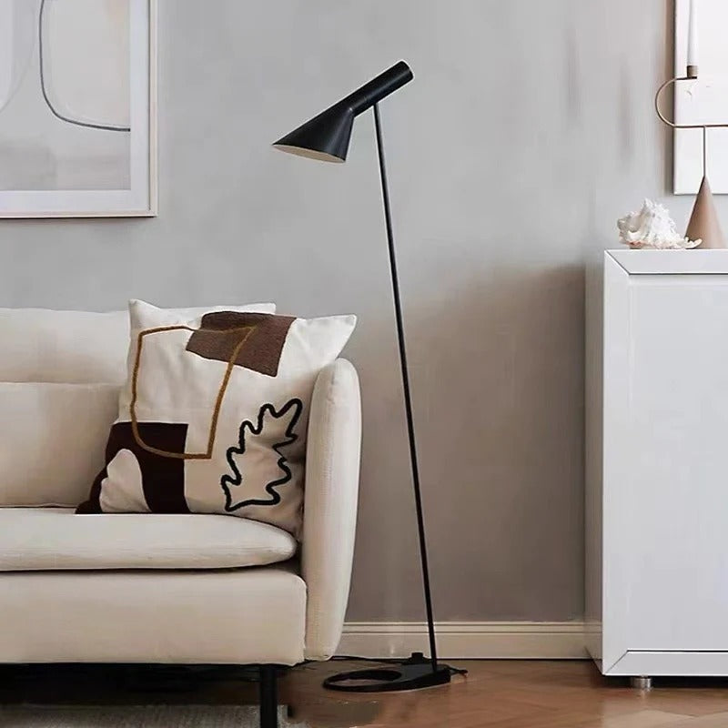 Minimalist Floor Lamp with a Conical Lampshade