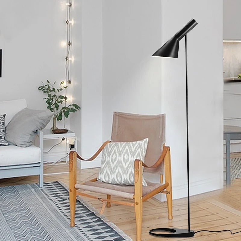 Minimalist Floor Lamp with a Conical Lampshade