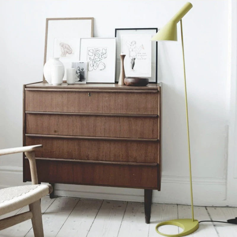 Minimalist Floor Lamp with a Conical Lampshade