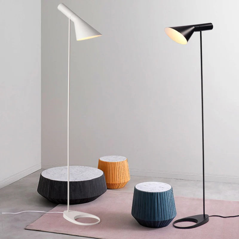 Minimalist Floor Lamp with a Conical Lampshade