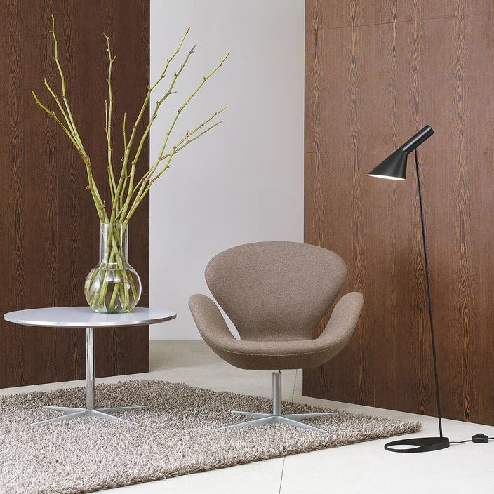 Minimalist Floor Lamp with a Conical Lampshade