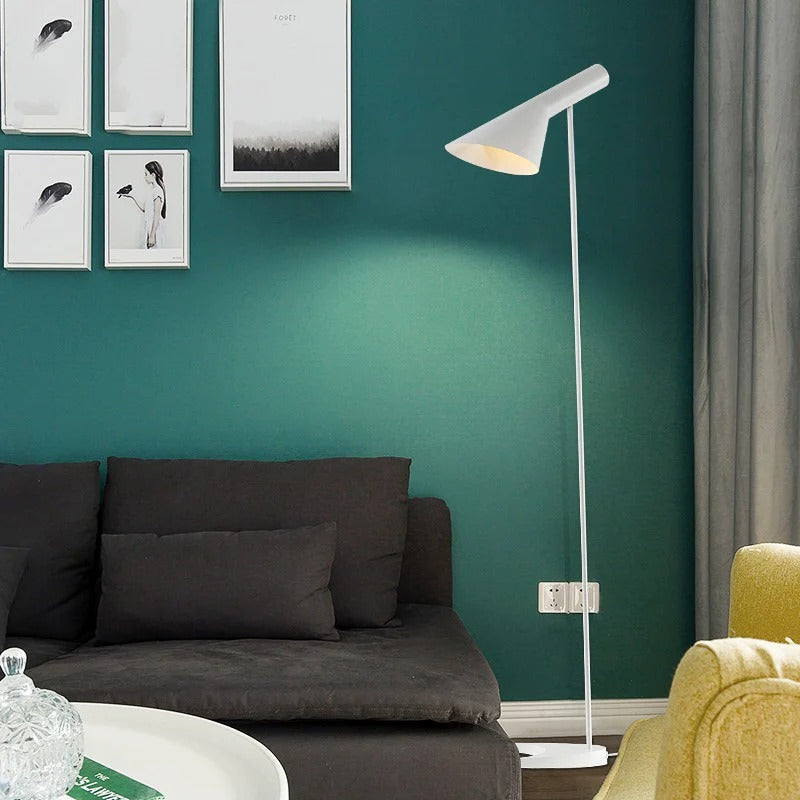Minimalist Floor Lamp with a Conical Lampshade