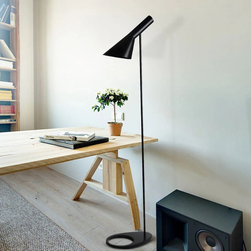 Minimalist Floor Lamp with a Conical Lampshade