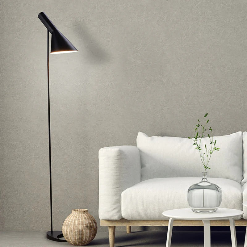 Minimalist Floor Lamp with a Conical Lampshade