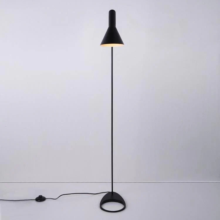 Minimalist Floor Lamp with a Conical Lampshade
