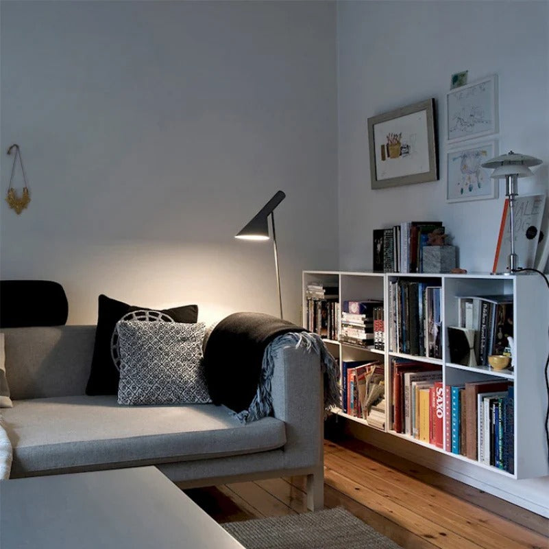 Minimalist Floor Lamp with a Conical Lampshade