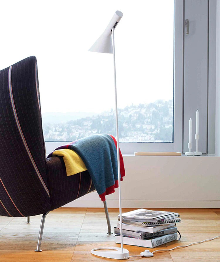 Minimalist Floor Lamp with a Conical Lampshade