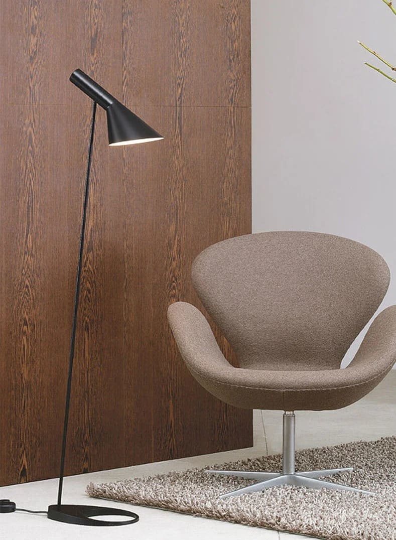 Minimalist Floor Lamp with a Conical Lampshade